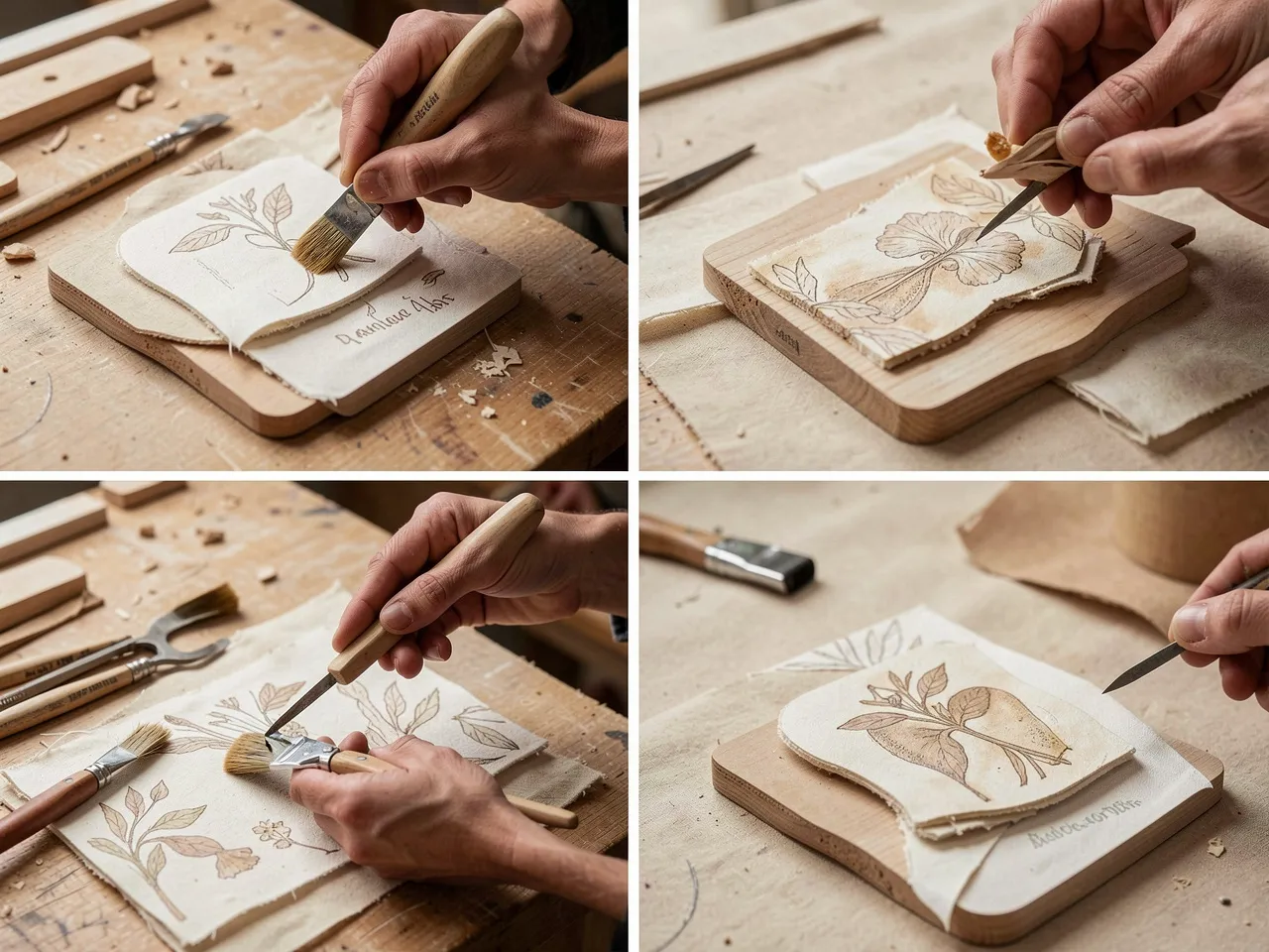 Craft process showing design create and deliver stages
